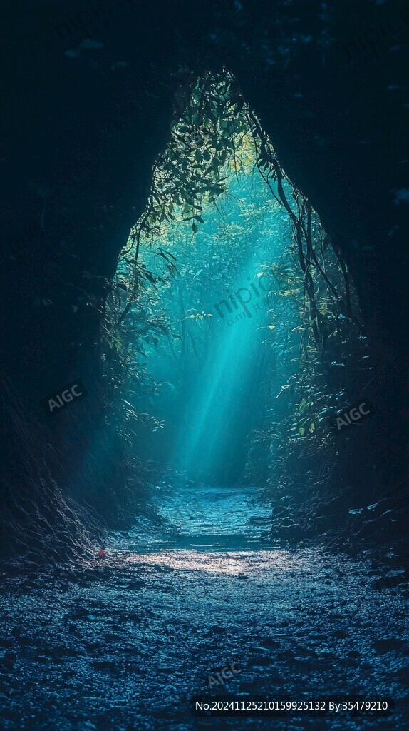 透光的山洞