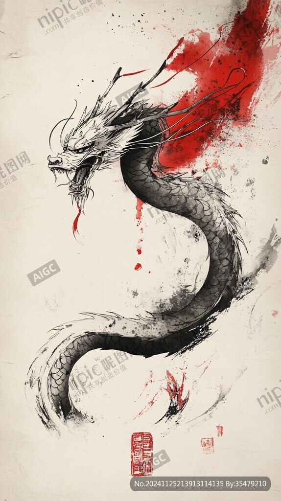 古風龍插畫