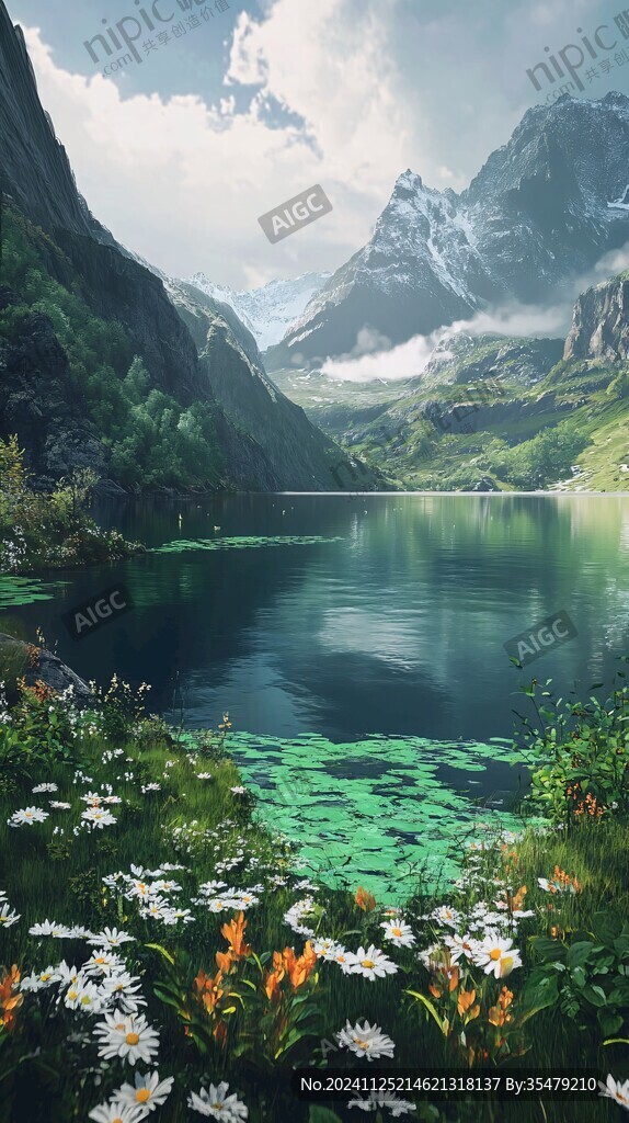 唯美湖泊風(fēng)景畫