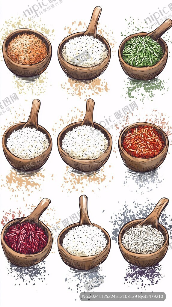 各種香料插畫