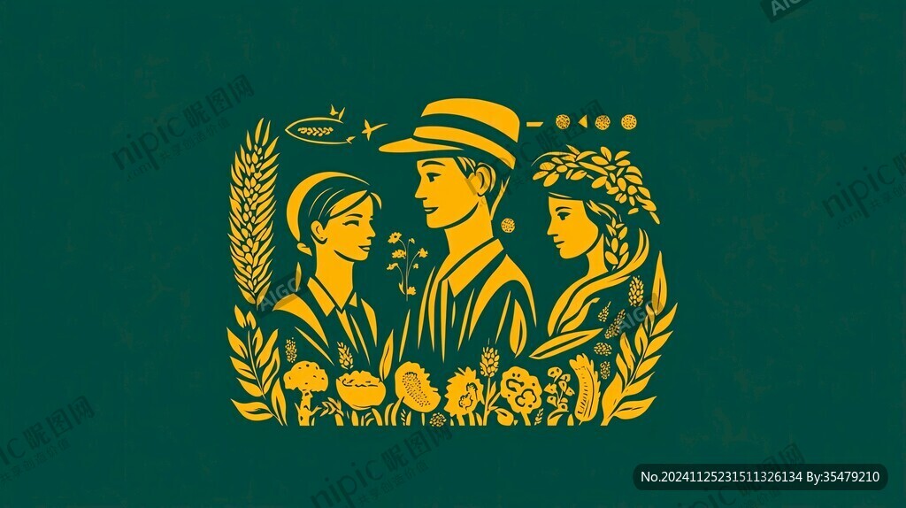 小麥包裝插畫