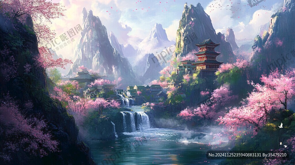 古風(fēng)山水場(chǎng)景