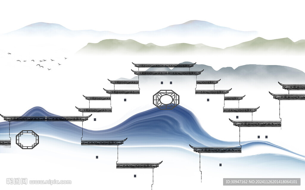 意境 最新大氣山水 TIF分層