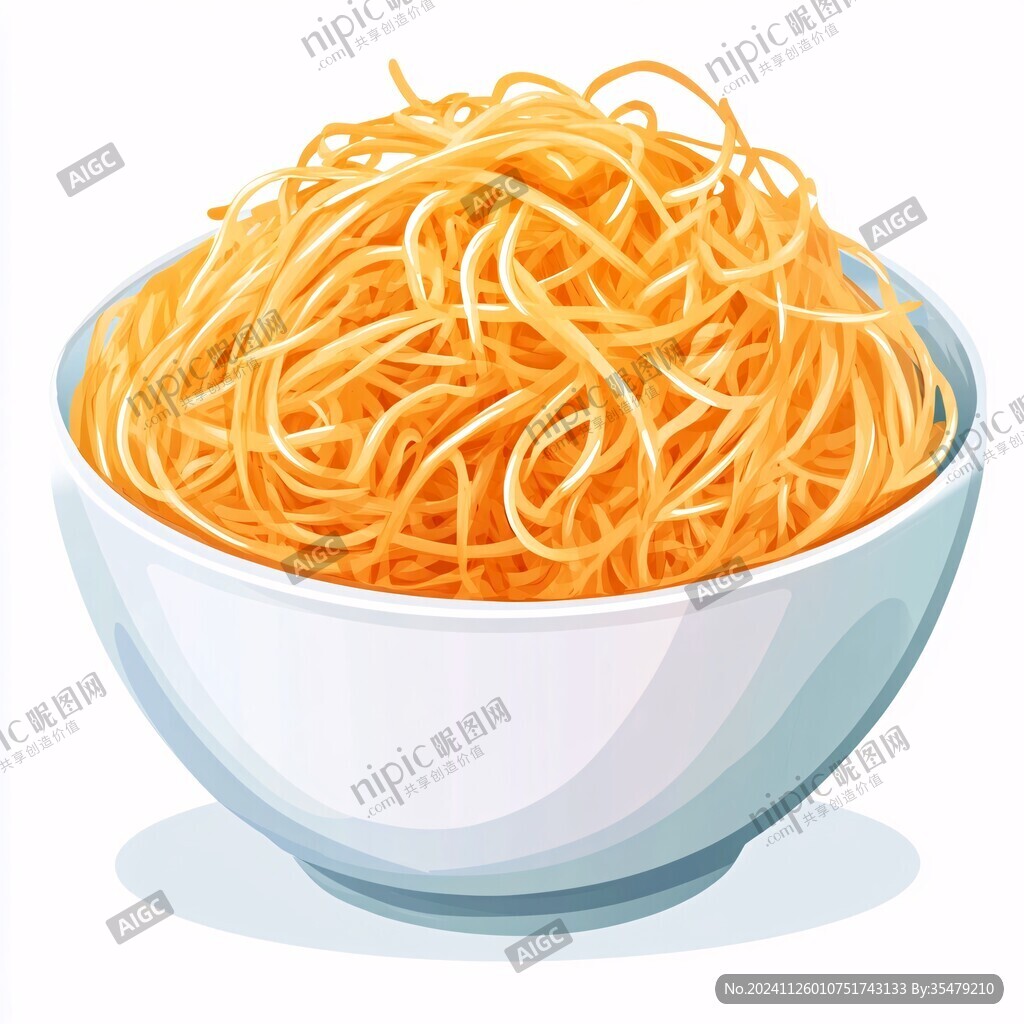 卡通手繪面條