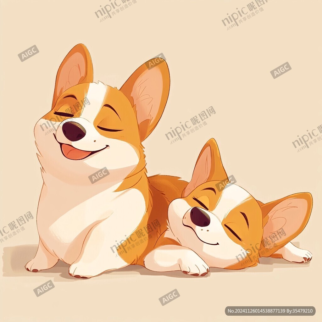 原創卡通柯基犬