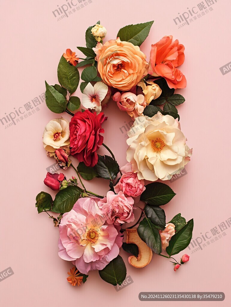 花朵花卉字體造型