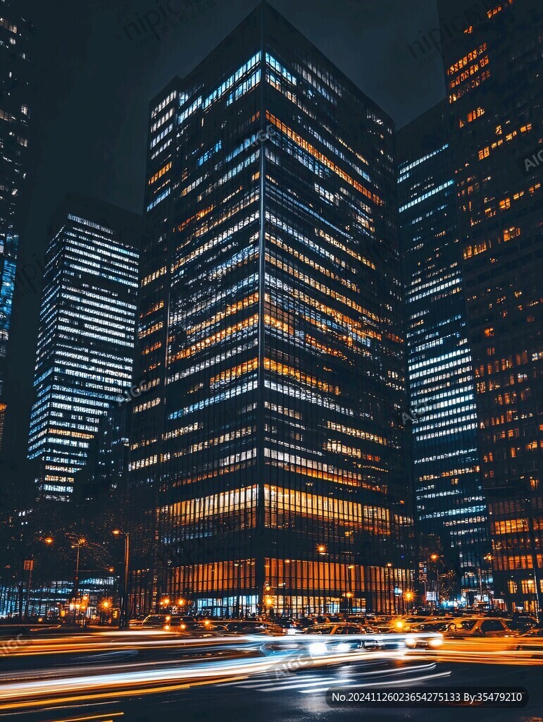 夜色中寫字樓