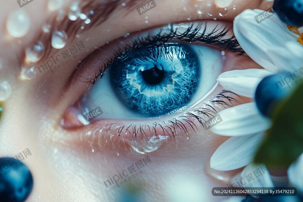 眼睛上的水珠