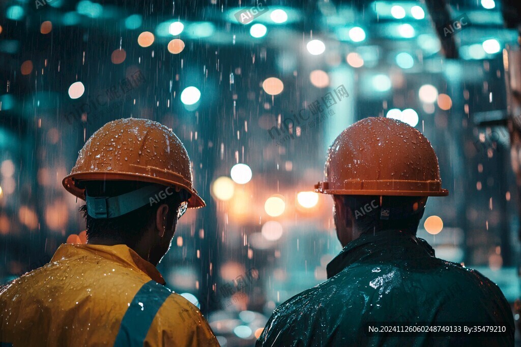 雨中作業