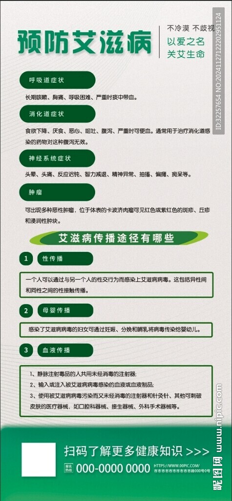 艾滋病展架