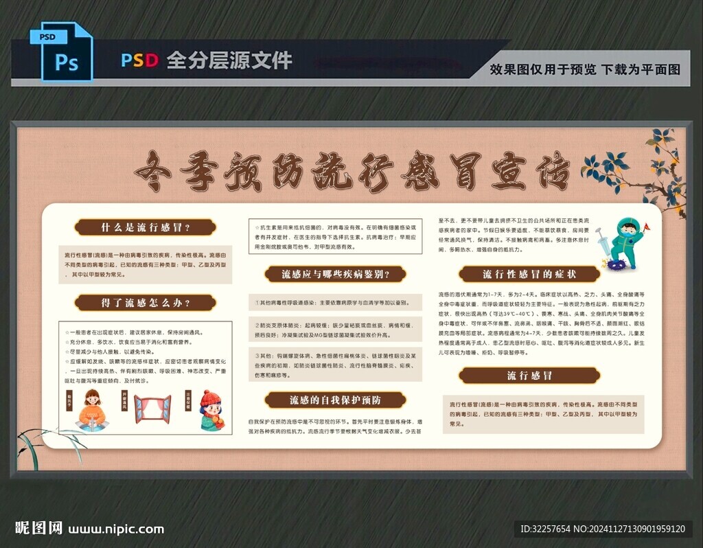冬季健康教育展板