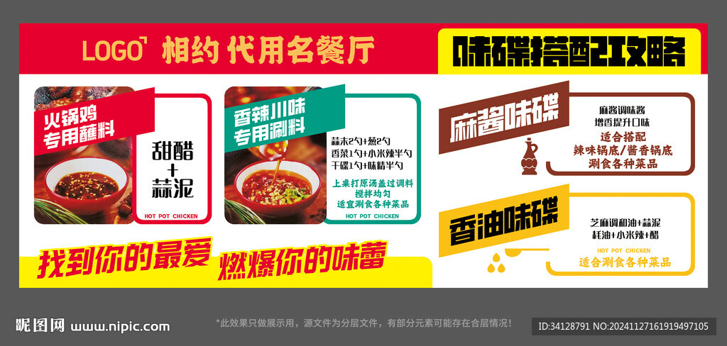 味碟搭配攻略