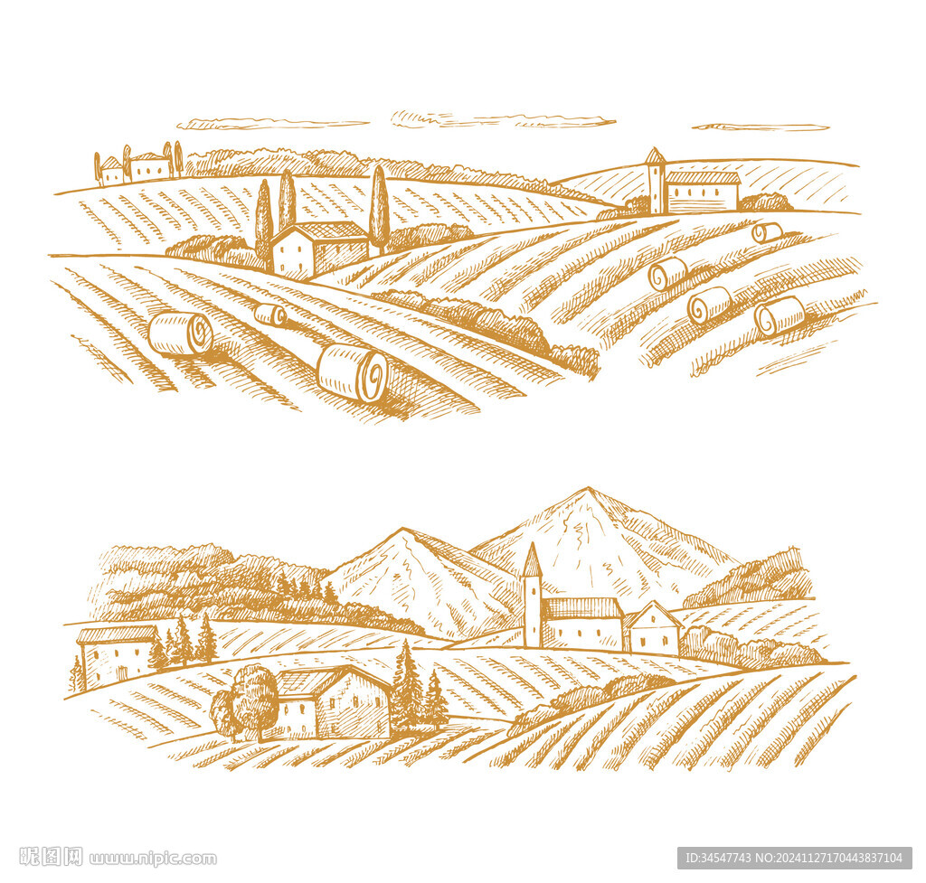 村莊農(nóng)業(yè)場(chǎng)景元素