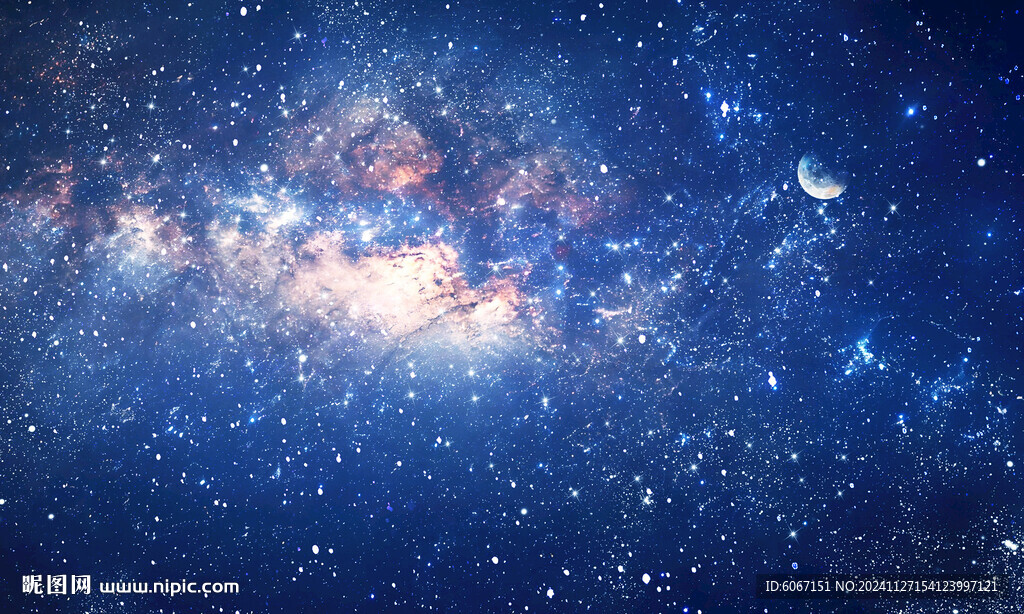 銀河藍(lán)色宇宙星空背景素材