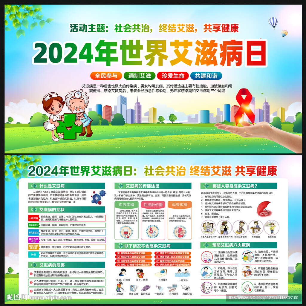 2024年艾滋病日展板