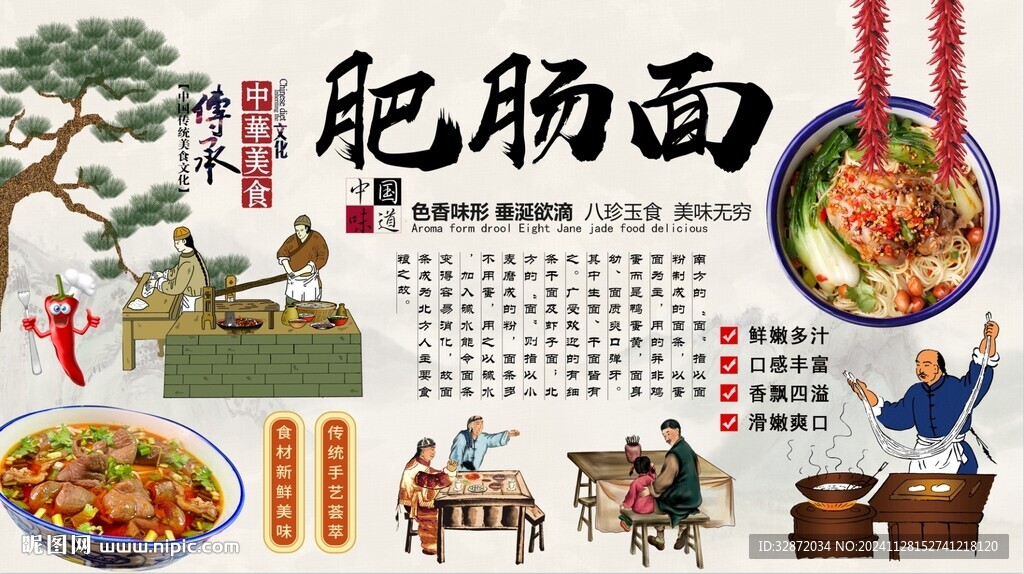 肥腸雞背景墻