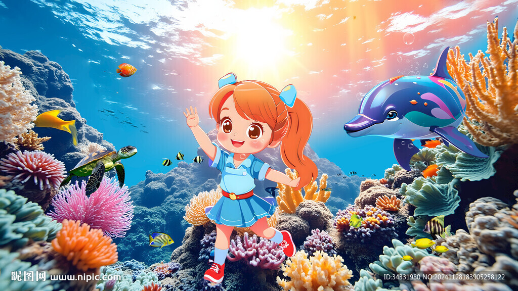 卡通海底世界