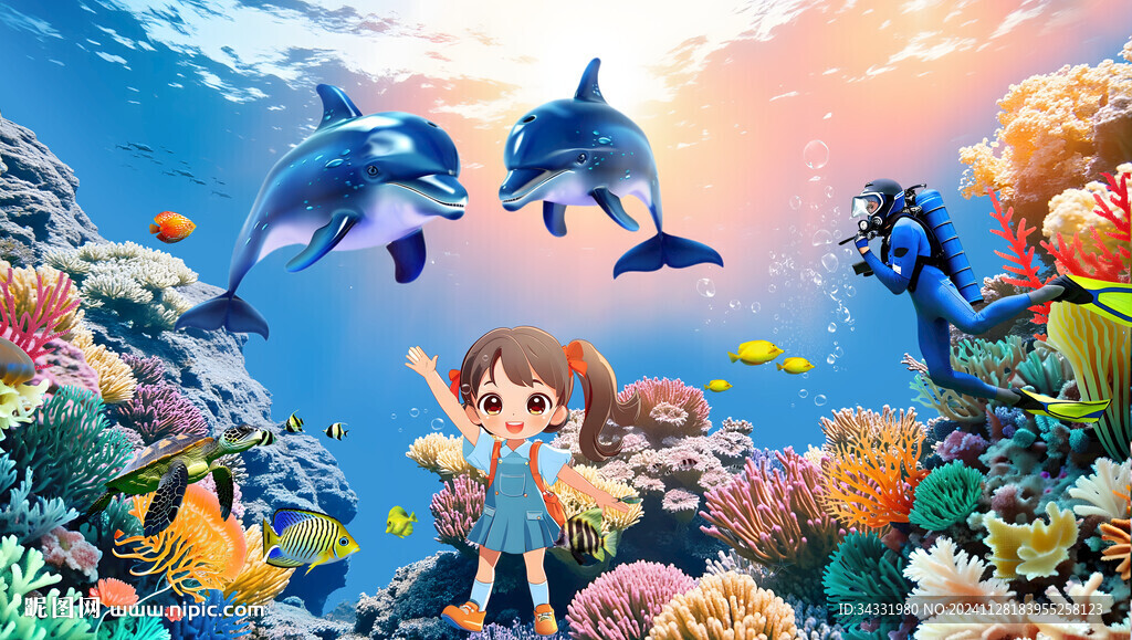 海洋樂(lè)園海底世界背景墻