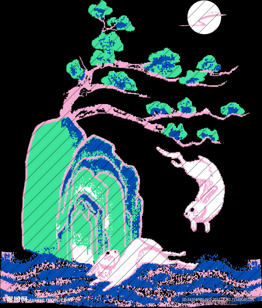 大牌 兔子 定位花圖片