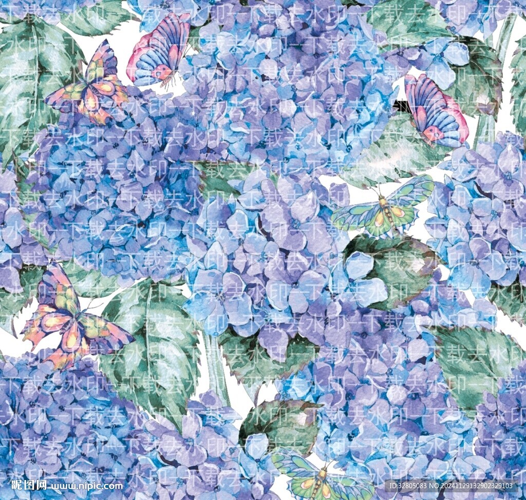 水彩花