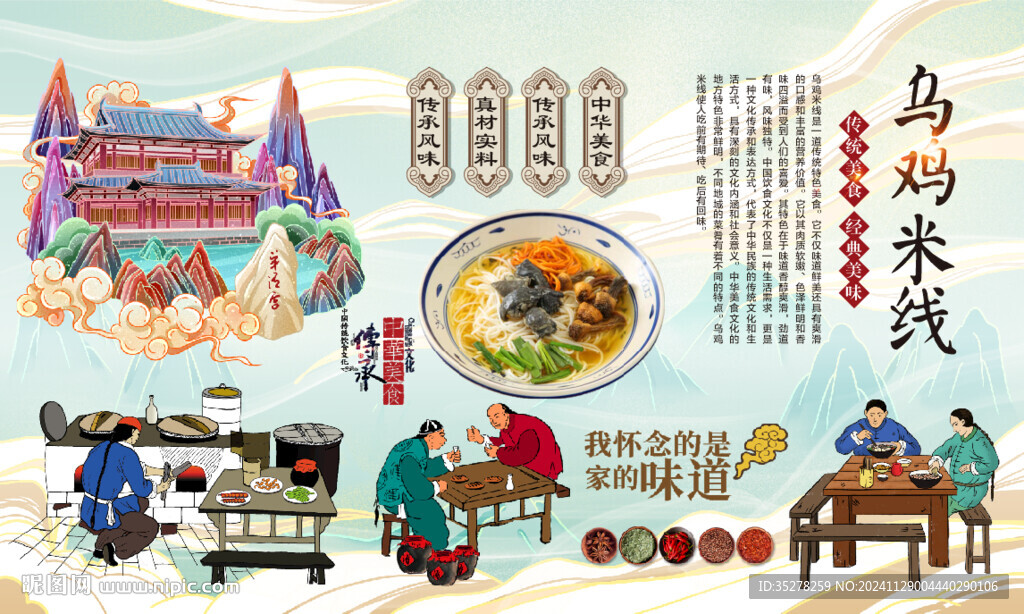 烏雞米線背景