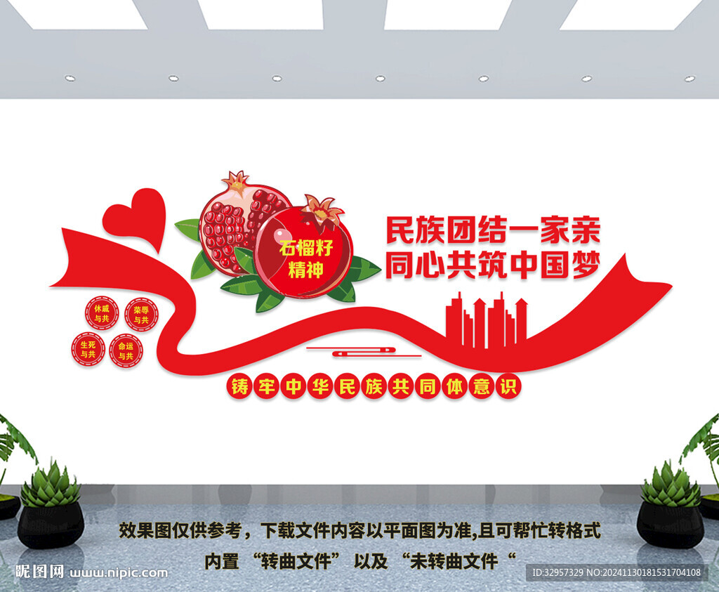 石榴籽精神文化墻