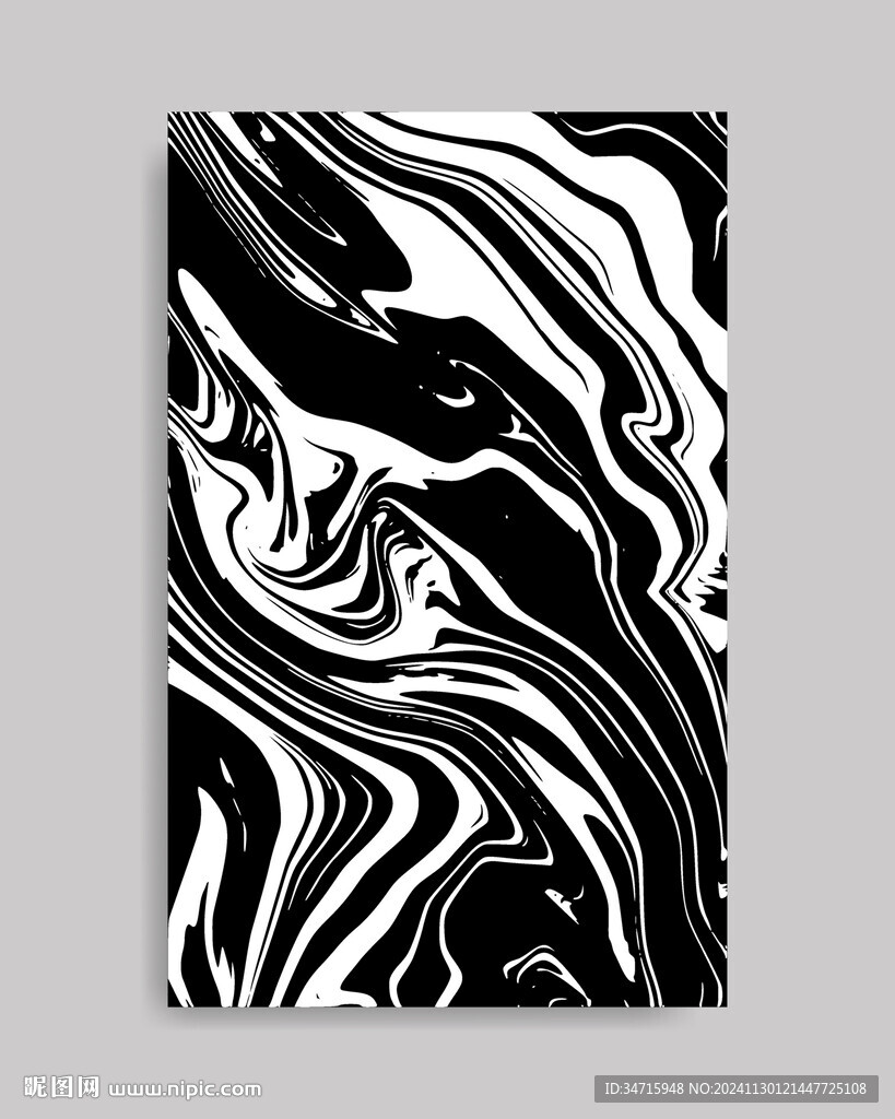 黑白抽象矢量裝飾畫背景