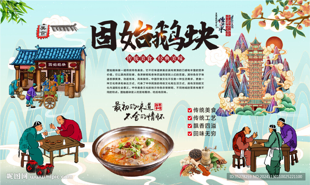 固始鵝塊背景