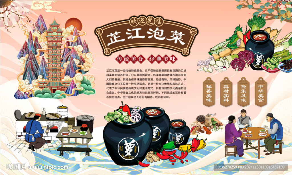 芷江泡菜背景