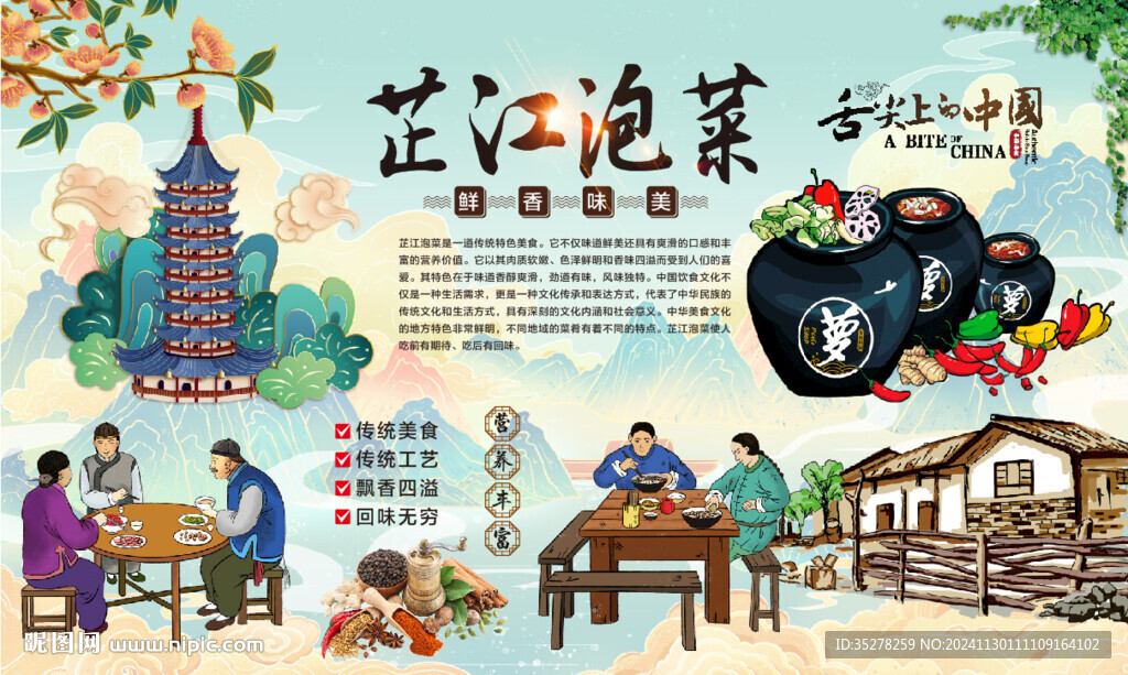 芷江泡菜背景