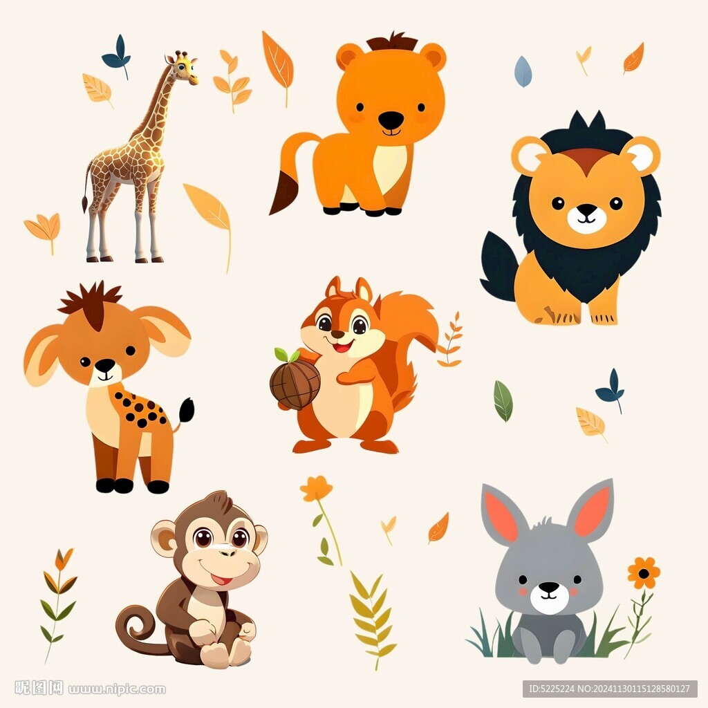 卡通動物圖案