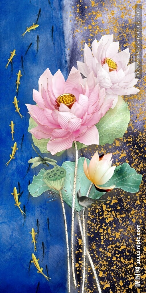 荷花九魚玄關