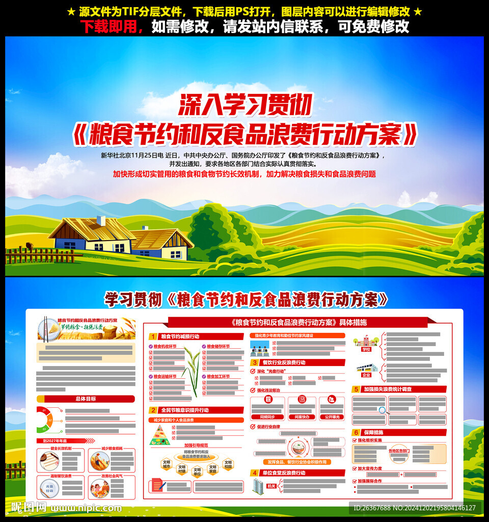 糧食節(jié)約和反食品浪費行動方案
