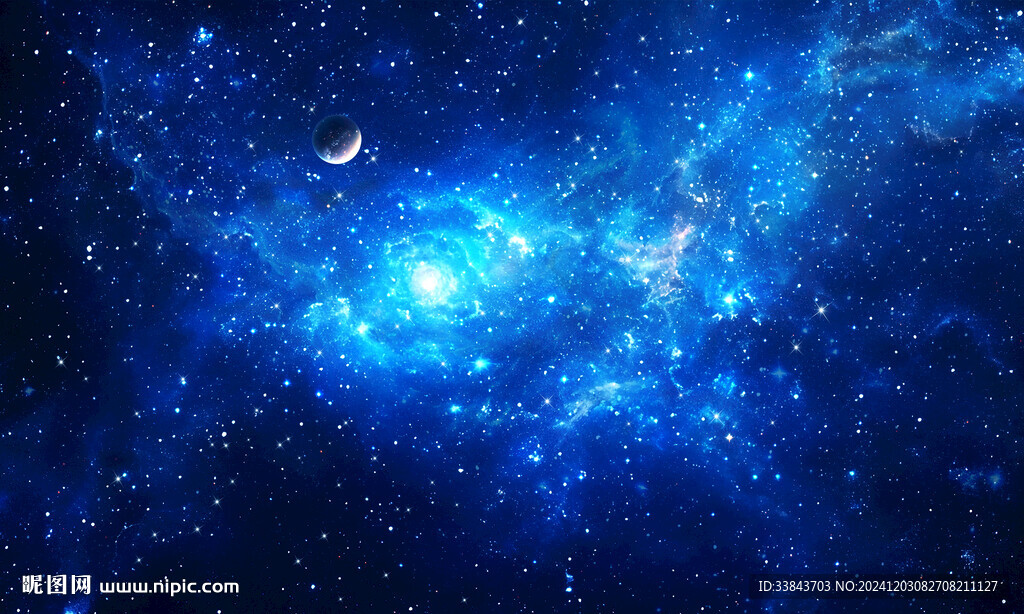 藍(lán)色星空天花吊頂背景圖