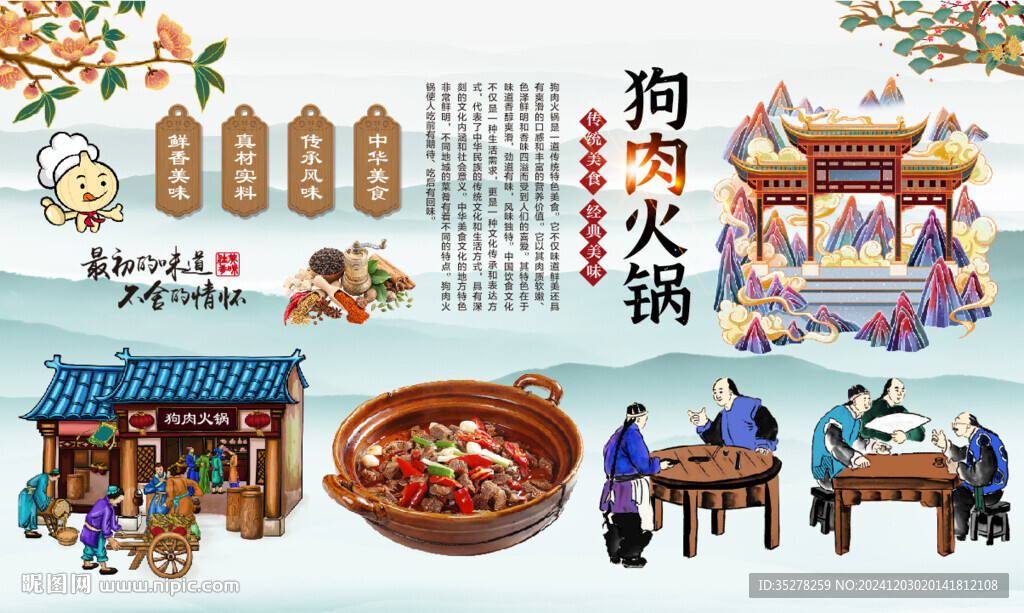 狗肉火鍋背景