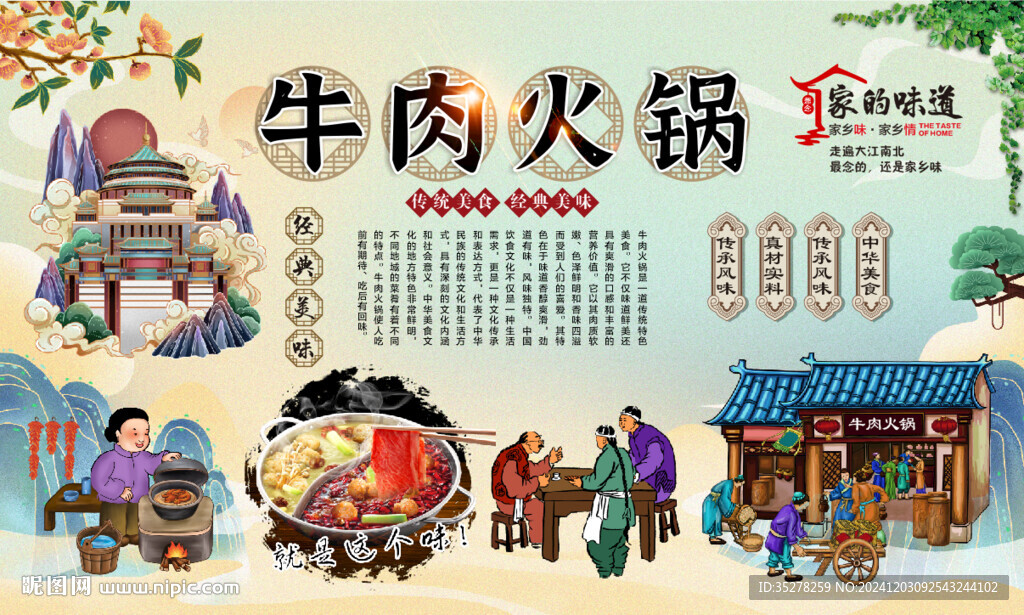 牛肉火鍋背景