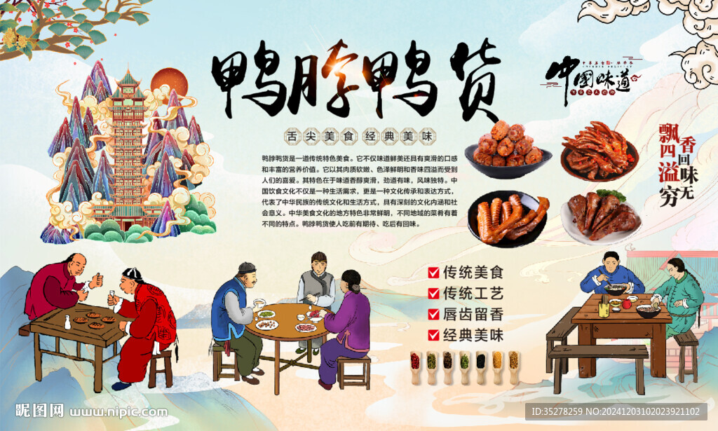 鴨脖鴨貨背景