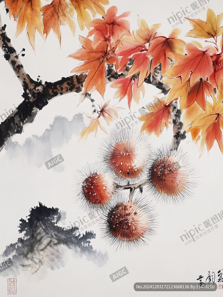春華秋實(shí)繪畫(huà)