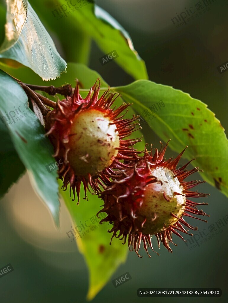 紅絨花花苞