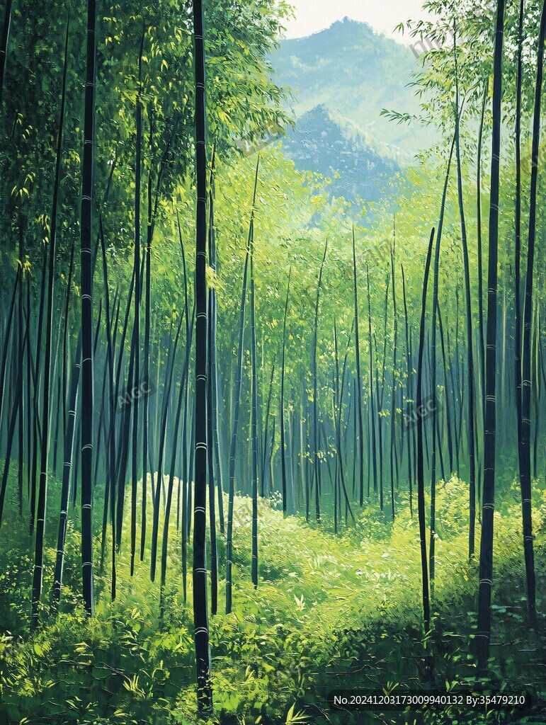 竹海風(fēng)景畫(huà)