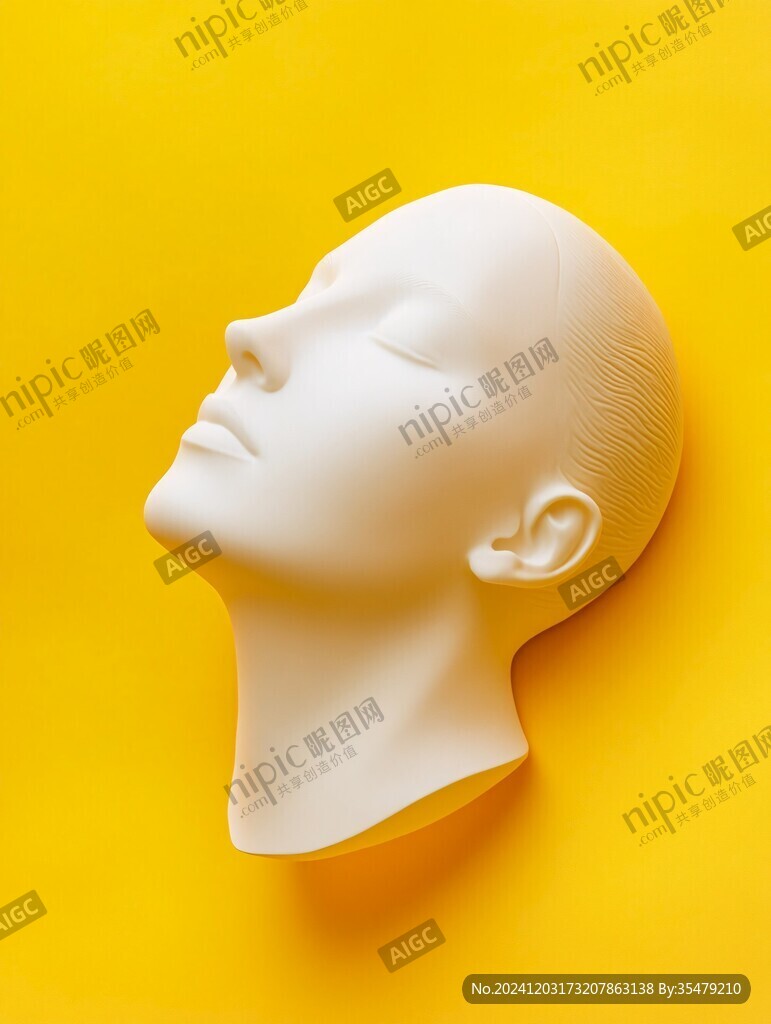 亞白色模特頭