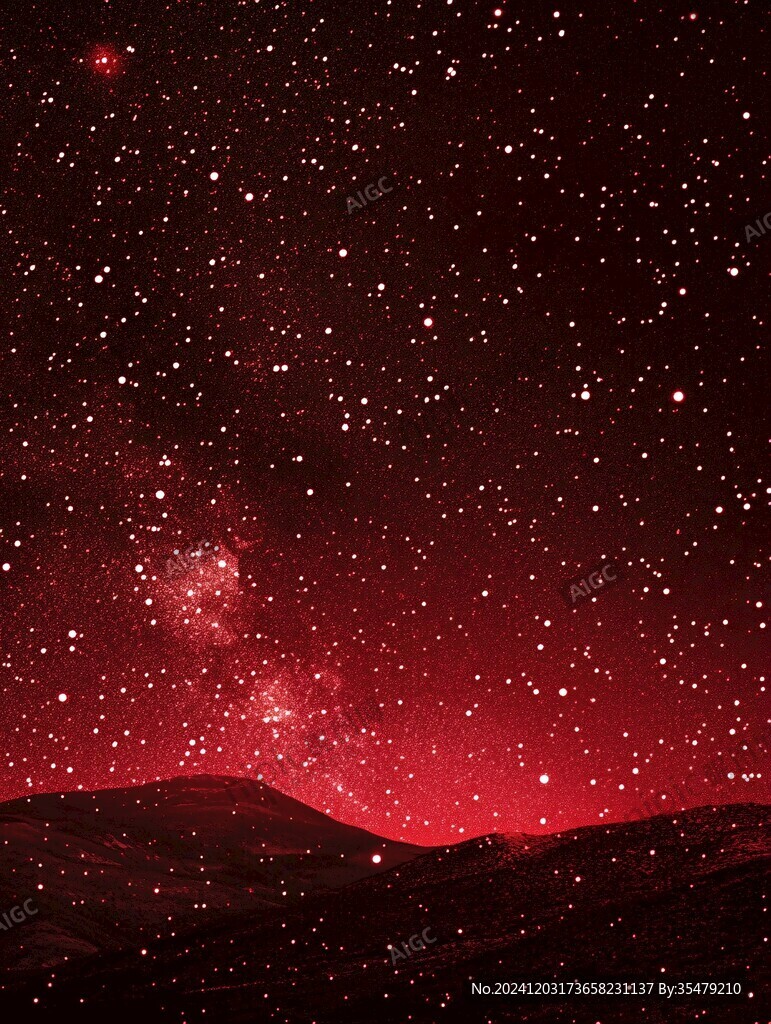 紅色唯美星光