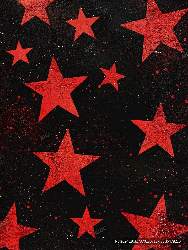 紅色背景上的星星底紋