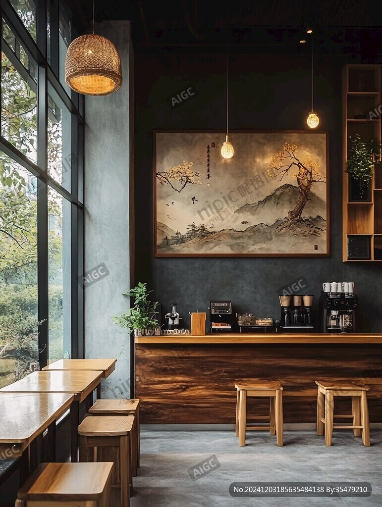 簡約餐飲店景