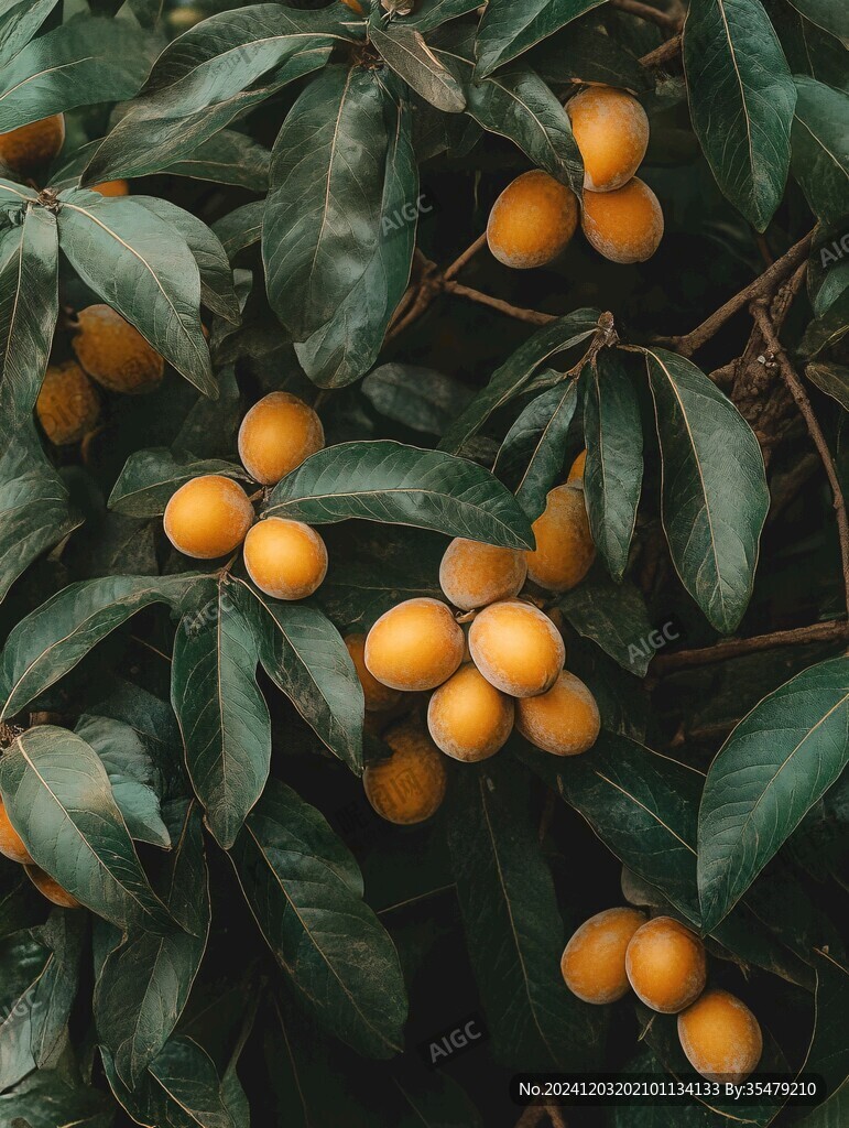 掛滿枝頭的枇杷
