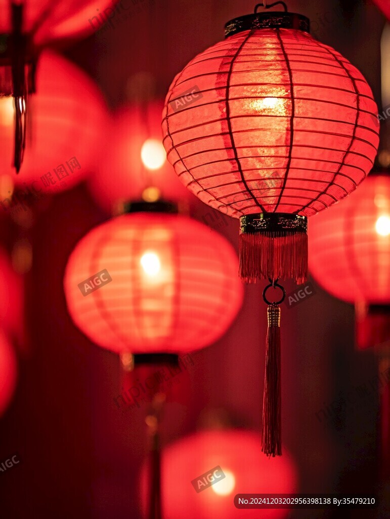 喜慶場景燈籠密布