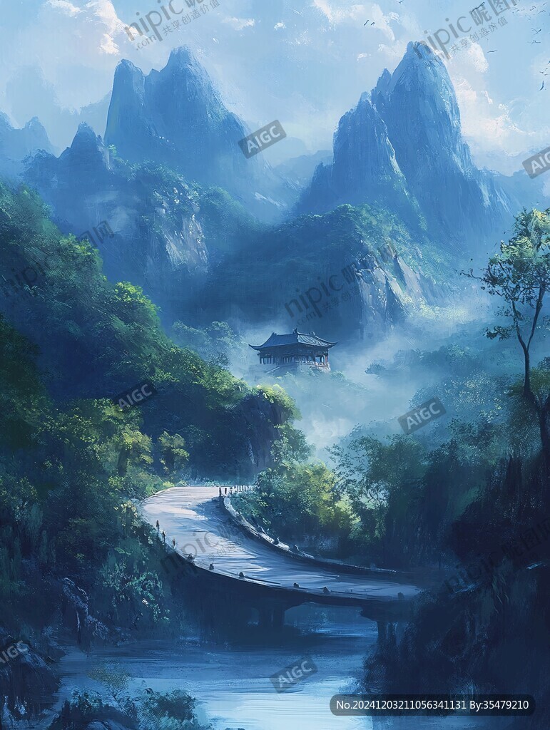 古風(fēng)山水場景