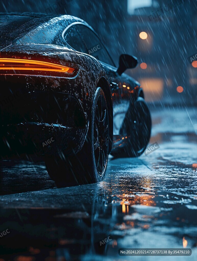 雨夜行人與車輛