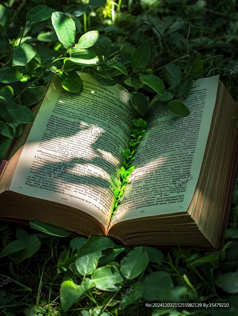 陽光下書本