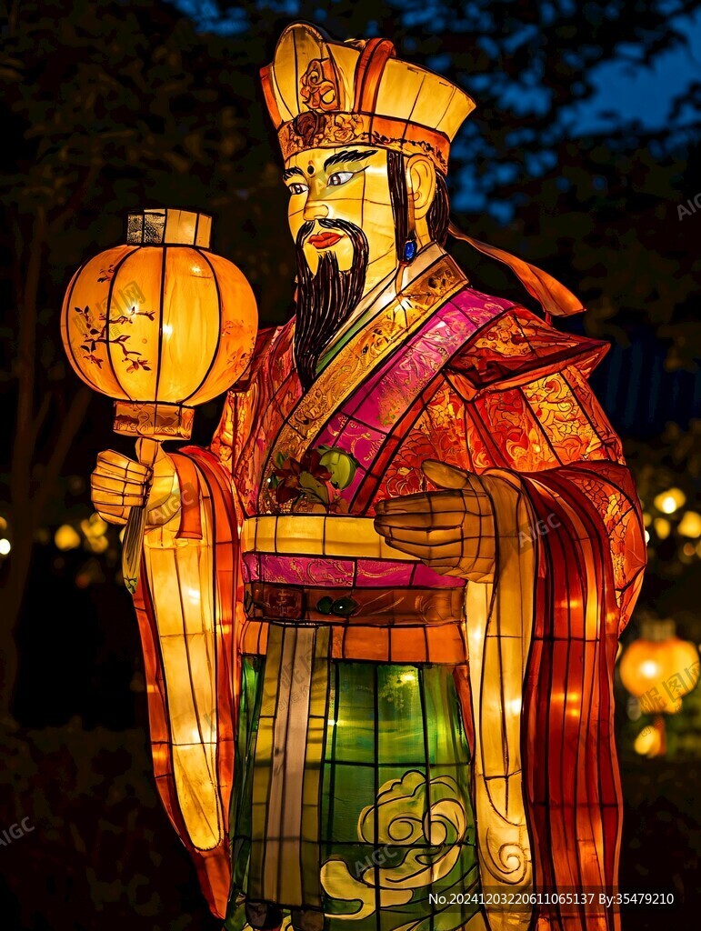 古代人物花燈
